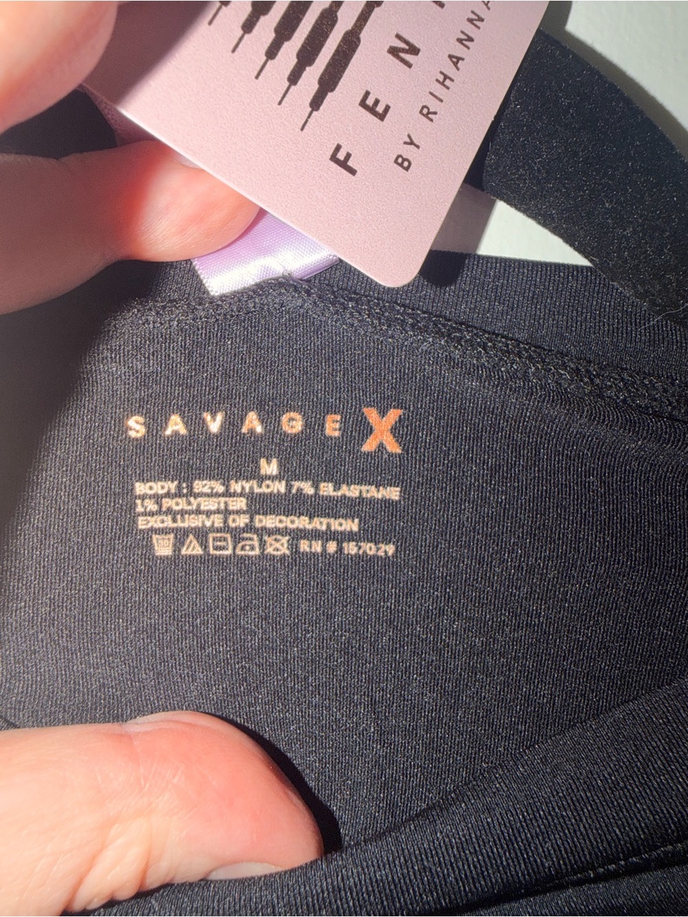 Savage Fenty Stretch Black Long Sleeve Bodysuit - Picture 3 of 5